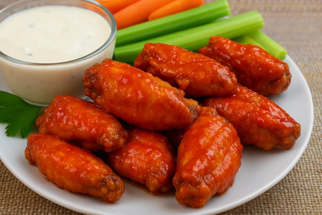 Alitas Buffalo en kamado