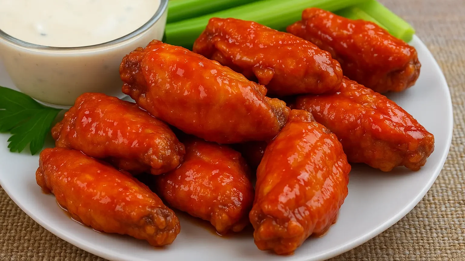 Alitas Buffalo en kamado